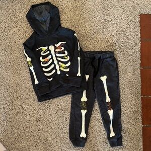Glow in the Dark Skeleton Hoodie and Pants Set
